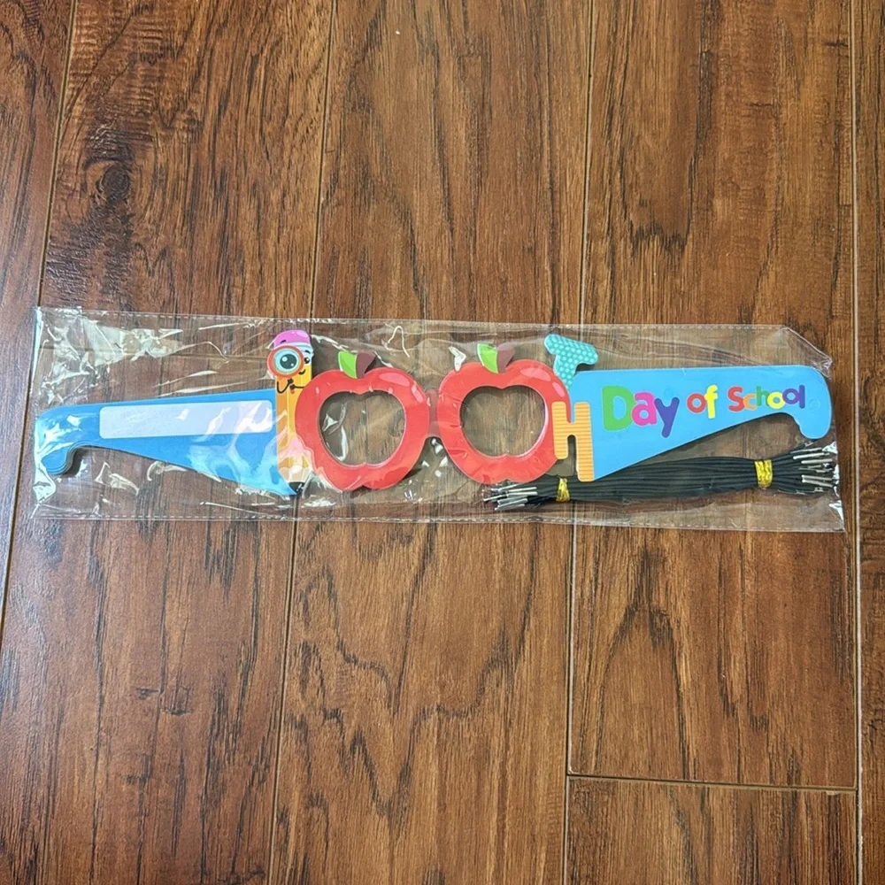 NWT (24) 100th Day of School Colorful Paper Glasses Fun Headbands Crowns Eyewear